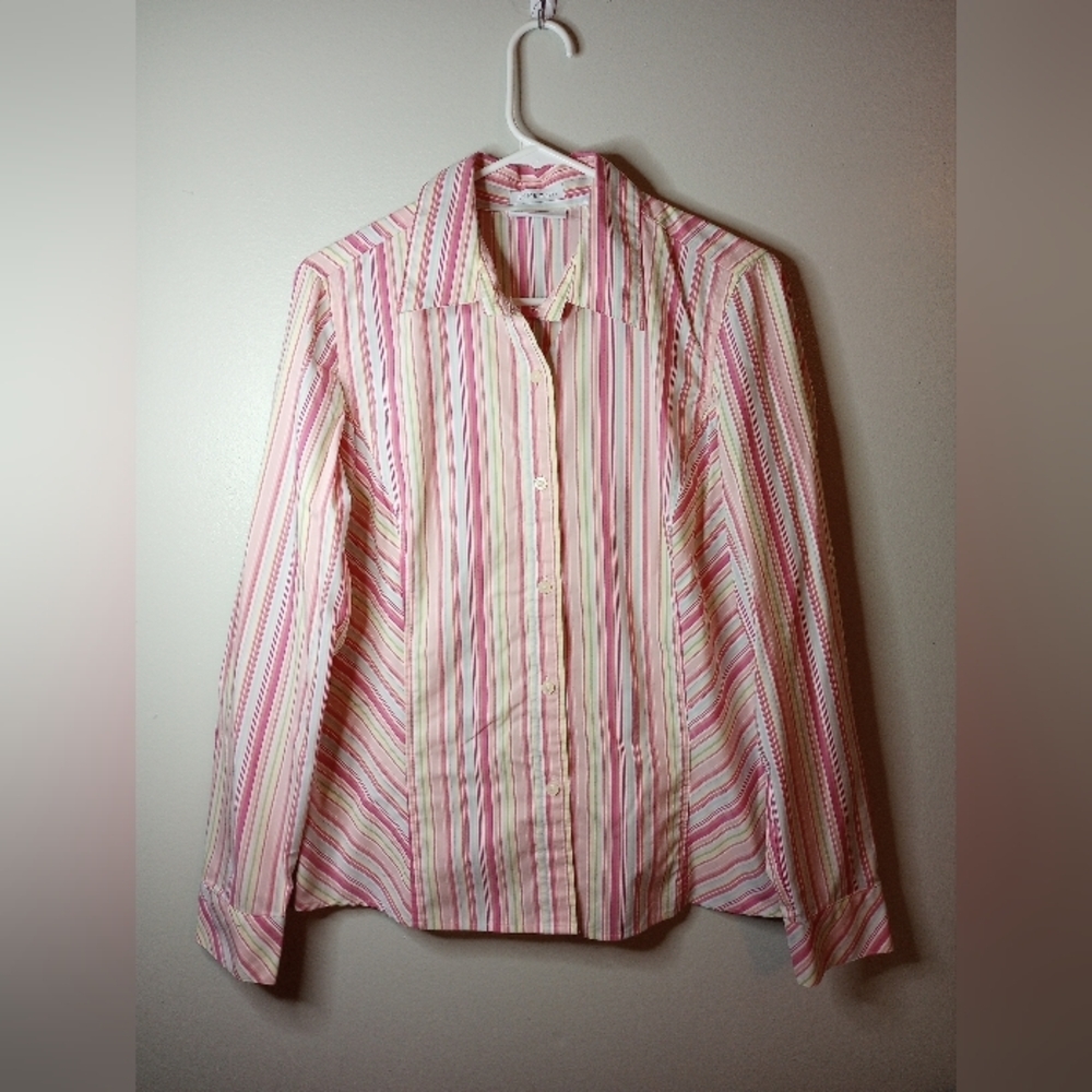 Villager striped button up size 12